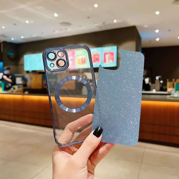 EDA0069683_B2.webp Electroplating Pure Color Glitter Powder MagSafe Phone Case, For iPhone 11 Pro - Image 3