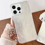 Gradient Feather Acrylic IMD Full Coverage Phone Case, For iPhone 16 Pro Max, For iPhone 16 Plus, For iPhone 16, For iPhone 15 Pro Max, For iPhone 15 Pro, For iPhone 15 Plus, For iPhone 15...