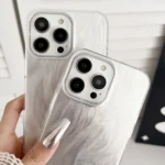 Gradient Feather Acrylic IMD Full Coverage Phone Case, For iPhone 16 Pro Max, For iPhone 16 Plus, For iPhone 16, For iPhone 15 Pro Max, For iPhone 15 Pro, For iPhone 15 Plus, For iPhone 15... - Image 2