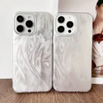 Gradient Feather Acrylic IMD Full Coverage Phone Case, For iPhone 16 Pro Max, For iPhone 16 Plus, For iPhone 16, For iPhone 15 Pro Max, For iPhone 15 Pro, For iPhone 15 Plus, For iPhone 15... - Image 5