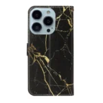 Colored Drawing Marble Pattern Leather Phone Case, For iPhone 16 Pro Max, For iPhone 16 Pro - Image 3