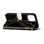 Colored Drawing Marble Pattern Leather Phone Case, For iPhone 16 Pro Max, For iPhone 16 Pro - Image 5