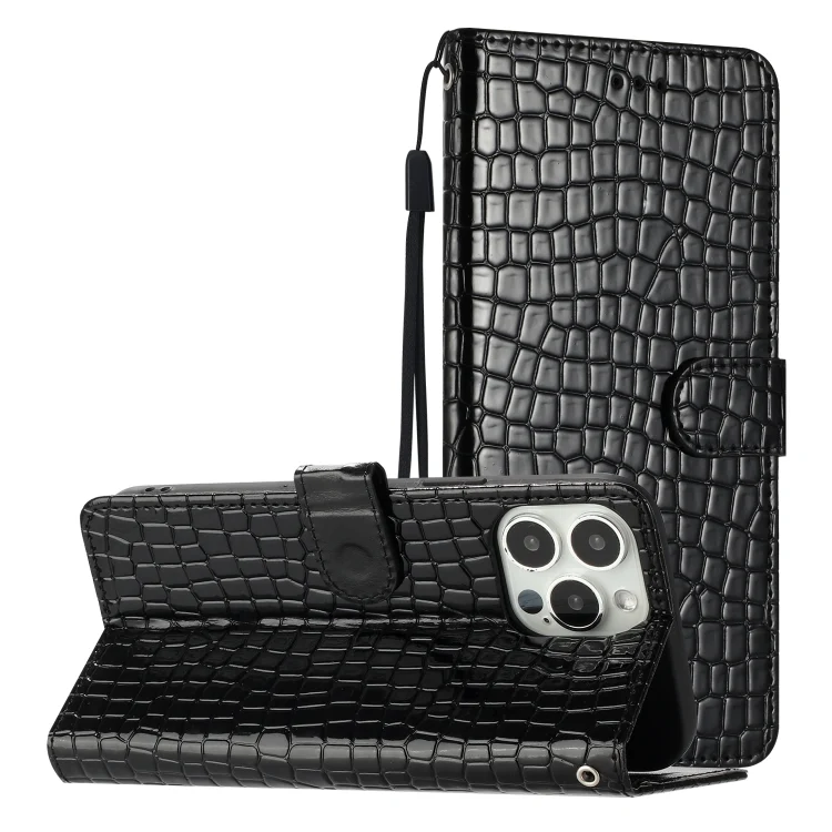 Crocodile Texture Horizontal Flip Leather Phone Case, For iPhone 16 Pro Max, For iPhone 16 Pro, For iPhone 16 Plus