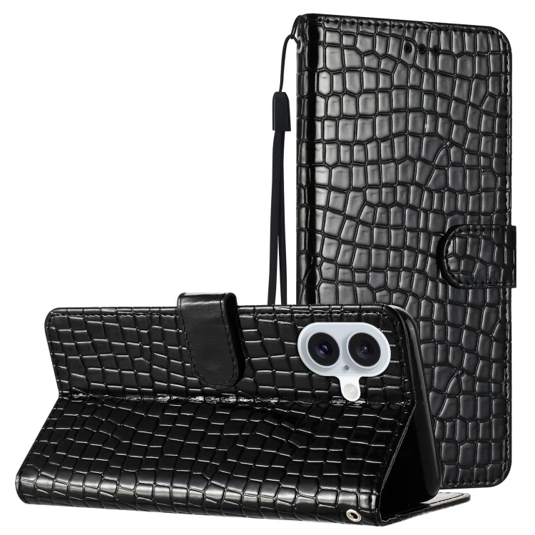 Crocodile Texture Horizontal Flip Leather Phone Case, For iPhone 16