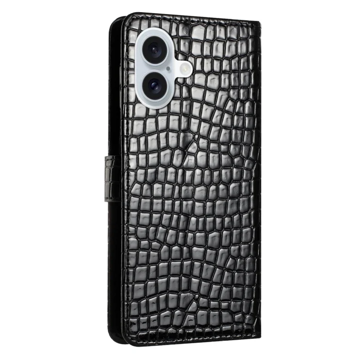 EDA006973804A_3.webp Crocodile Texture Horizontal Flip Leather Phone Case, For iPhone 16 - Image 4
