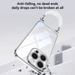 SULADA  Electroplated Clear TPU Soft Frame Phone Case with Wrist Strap, For iPhone 15, For iPhone 14, For iPhone 14 Pro, For iPhone 14 Pro Max, For iPhone 13 Pro Max, For iPhone 13 Pro - Image 7