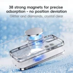 Glitter Powder MagSafe Magnetic Phone Case, For iPhone 16 Pro Max, For iPhone 16 Pro, For iPhone 16 Plus, For iPhone 16 - Image 3