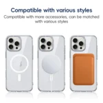 Glitter Powder MagSafe Magnetic Phone Case, For iPhone 16 Pro Max, For iPhone 16 Pro, For iPhone 16 Plus, For iPhone 16 - Image 4