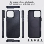 Carbon Fiber Kevlar MagSafe Magnetic Phone Case, For iPhone 16 Pro Max, For iPhone 16 Pro, For iPhone 16 Plus, For iPhone 16 - Image 3