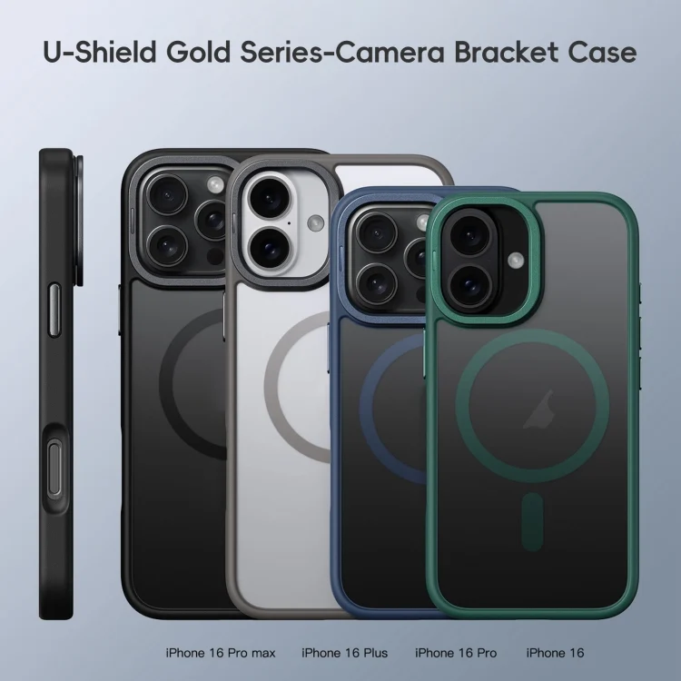 EDA0069893_B2.webp Frosted Lens Holder MagSafe Magnetic Phone Case, For iPhone 16 Pro Max, For iPhone 16 Pro, For iPhone 16 Plus, For iPhone 16 - Image 3