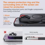 Fine Hole Frosted MagSafe Magnetic Phone Case, For iPhone 16 Pro Max, For iPhone 16 Pro, For iPhone 16 Plus, For iPhone 16 - Image 3