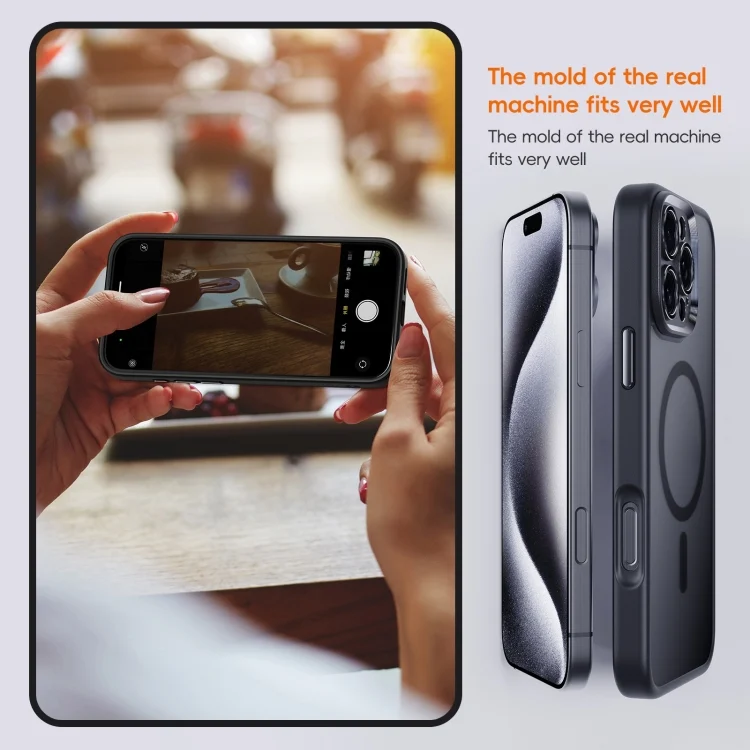 EDA0069895_B8.webp Fine Hole Frosted MagSafe Magnetic Phone Case, For iPhone 16 Pro Max, For iPhone 16 Pro, For iPhone 16 Plus, For iPhone 16 - Image 9