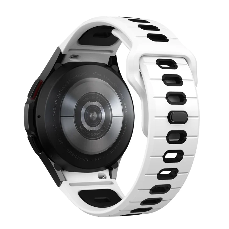 EDA006991001A_1.webp Two Color Stripes Reverse Buckle Silicone Watch Band - Image 5