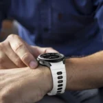 Two Color Stripes Reverse Buckle Silicone Watch Band - Image 8