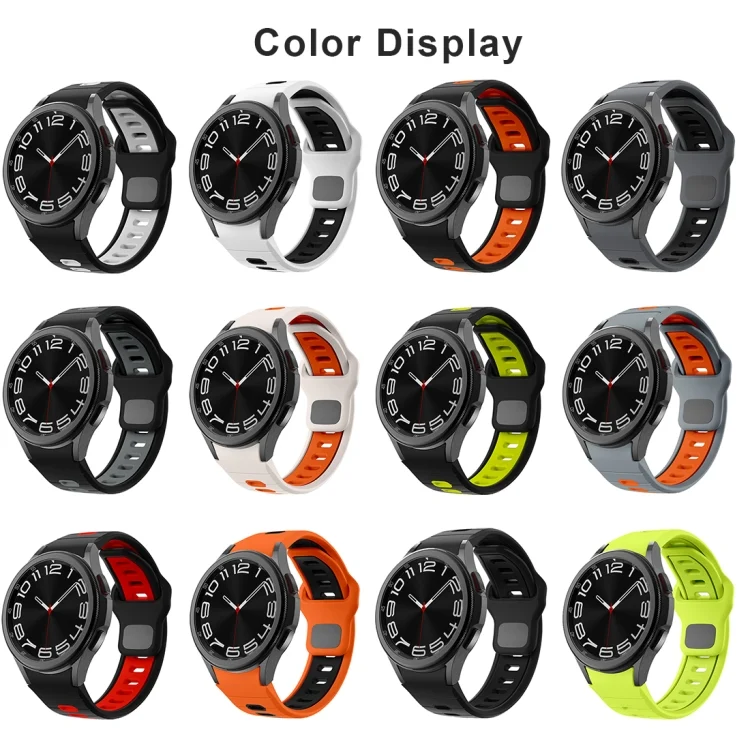 EDA0069910_B2.webp Two Color Stripes Reverse Buckle Silicone Watch Band - Image 3