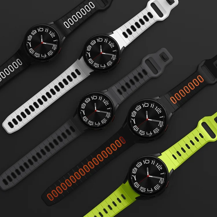 EDA0069910_B3.webp Two Color Stripes Reverse Buckle Silicone Watch Band - Image 4