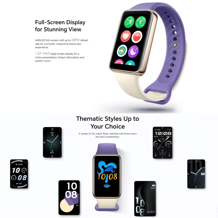 EDA0069969_B3.webp Honor Band 9, 1.57 inch AMOLED Screen, Support Heart Rate / Blood Oxygen / Sleep Monitoring, Standard Version - Image 4