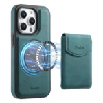Denior D20 Skin Feel MagSafe Holder Detachable Card Slot Phone Case, For iPhone 13 Pro, For iPhone 12 / 12 Pro, For iPhone 12 Pro Max