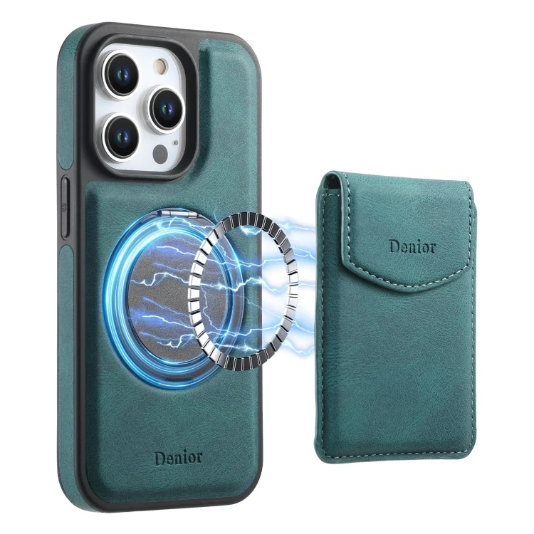Denior D20 Skin Feel MagSafe Holder Detachable Card Slot Phone Case, For iPhone 13 Pro, For iPhone 12 / 12 Pro, For iPhone 12 Pro Max