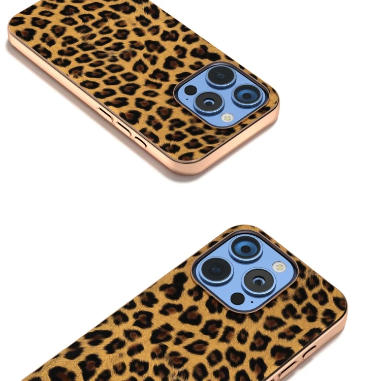 EDA006998104A_2.webp Nano Plating Leopard Print Phone Case, For iPhone 16 Pro Max, For iPhone 16 Pro, For iPhone 16 Plus, For iPhone 16 - Image 3