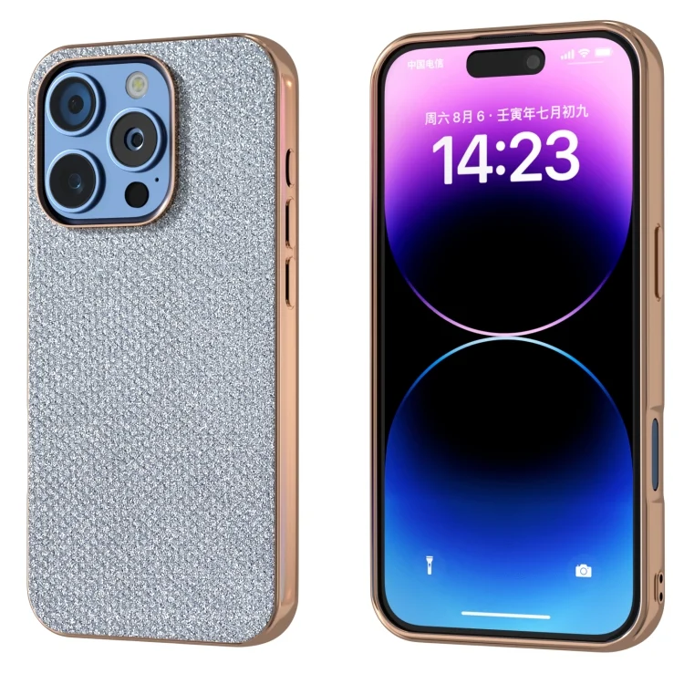 Nano Plating Diamond Texture Phone Case, For iPhone 16 Pro Max, For iPhone 16 Pro, For iPhone 16 Plus, For iPhone 16
