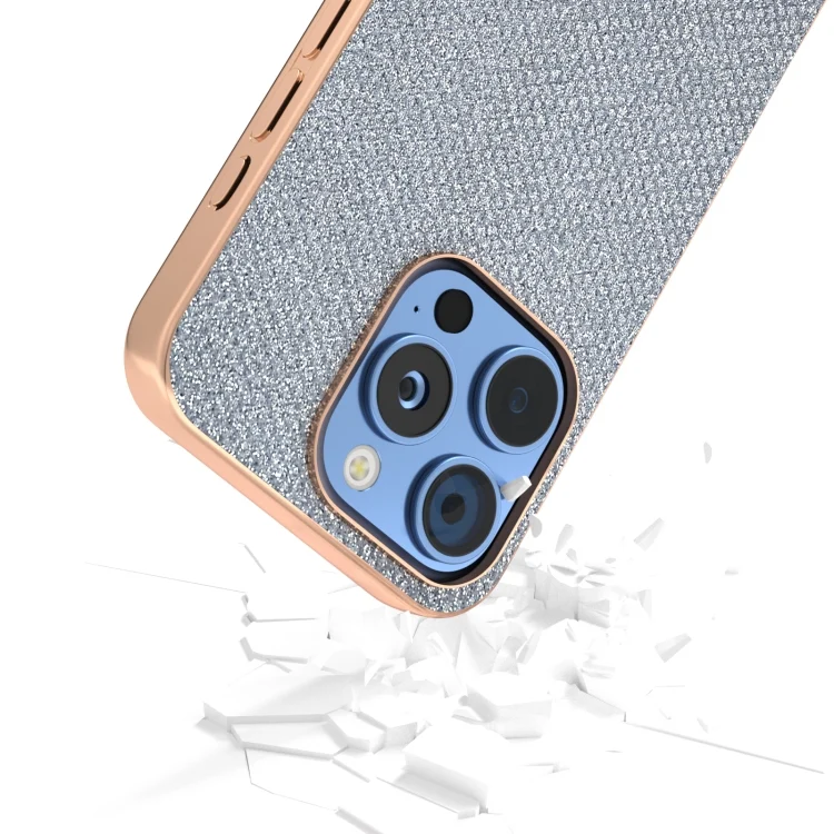 EDA006998201A_3.webp Nano Plating Diamond Texture Phone Case, For iPhone 16 Pro Max, For iPhone 16 Pro, For iPhone 16 Plus, For iPhone 16 - Image 4