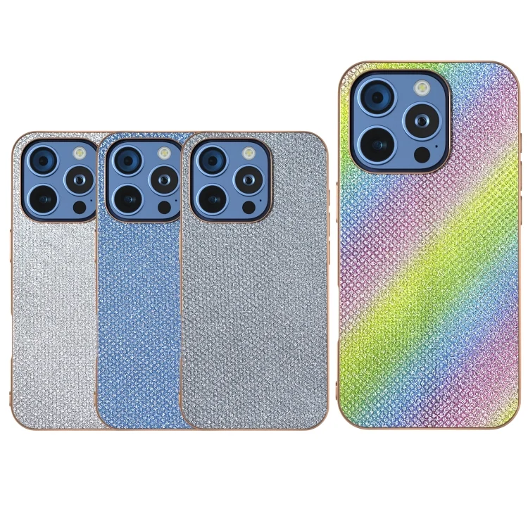 EDA006998201A_4.webp Nano Plating Diamond Texture Phone Case, For iPhone 16 Pro Max, For iPhone 16 Pro, For iPhone 16 Plus, For iPhone 16 - Image 5