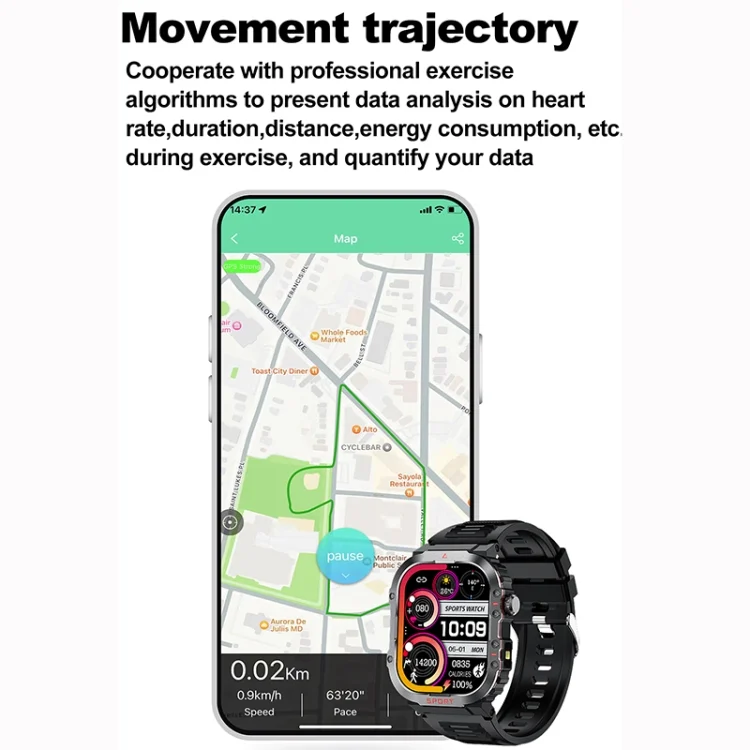 EDA006998701A_10.webp G45 2.01 inch Screen Silicone Strap 10m Waterproof Smart Watch, Support Flashlight / Bluetooth Call / HRV - Image 11