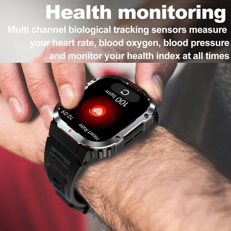 EDA006998701A_12.webp G45 2.01 inch Screen Silicone Strap 10m Waterproof Smart Watch, Support Flashlight / Bluetooth Call / HRV - Image 13