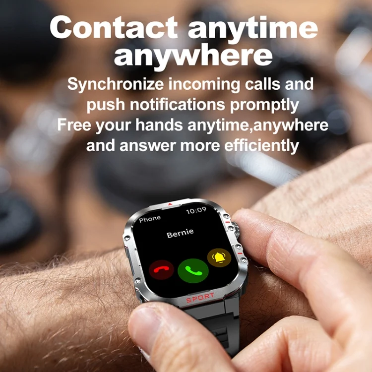 EDA006998701A_13.webp G45 2.01 inch Screen Silicone Strap 10m Waterproof Smart Watch, Support Flashlight / Bluetooth Call / HRV - Image 14
