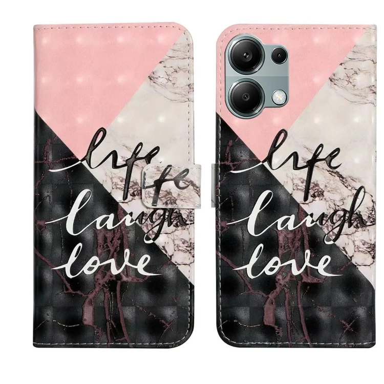 Oil Embossed 3D Drawing Leather Phone Case, For Redmi Note 13 Pro 4G, For Redmi Note 13 4G