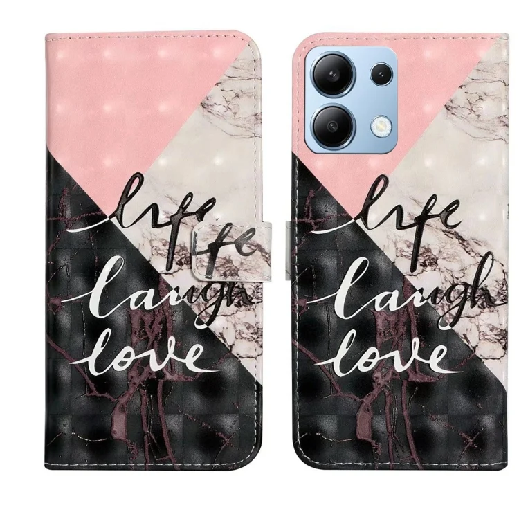Oil Embossed 3D Drawing Leather Phone Case, For Redmi Note 14 4G 163.25mm, For Redmi 14C 4G