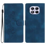 Flower Butterfly Embossing Pattern Leather Phone Case, For Redmi Note 14 Pro 4G, For Redmi Note 14 4G 163.25mm, For Redmi 14C 4G