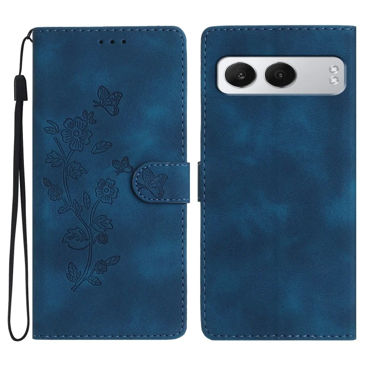 Flower Butterfly Embossing Pattern Leather Phone Case, For OnePlus Nord 4