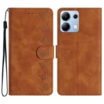 Seven Butterflies Embossed Leather Phone Case, For Redmi Note 13 4G, For Redmi Note 14 4G 163.25mm