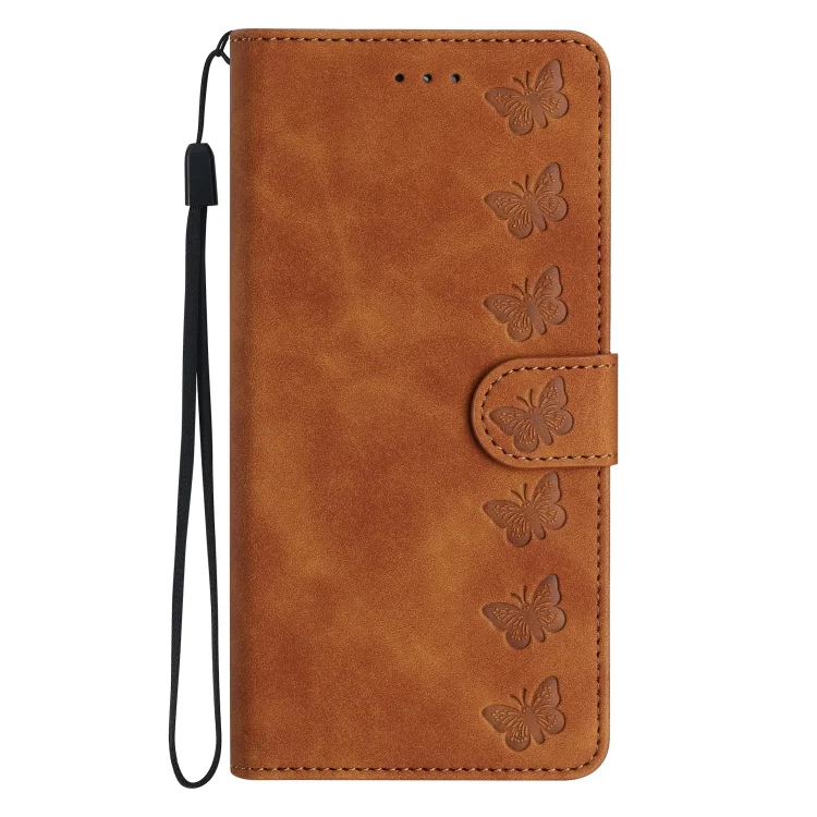 EDA007006602A_1.webp Seven Butterflies Embossed Leather Phone Case, For Xiaomi Poco C61, For Xiaomi Poco X6 - Image 2