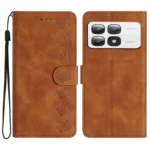 Seven Butterflies Embossed Leather Phone Case, For Xiaomi 14T Pro, For Xiaomi 14T, For Xiaomi Poco F6 Pro