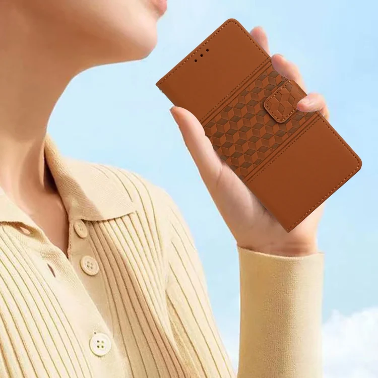 EDA007007602A_6.webp Diamond Embossed Skin Feel Leather Phone Case, For Xiaomi Poco C61, For Xiaomi Poco X6 - Image 7
