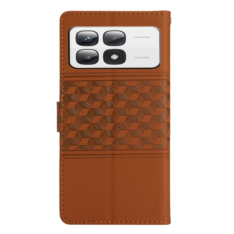 EDA007007604A_2.webp Diamond Embossed Skin Feel Leather Phone Case, For Xiaomi 14T Pro, For Xiaomi 14T, For Xiaomi Poco F6 Pro - Image 3