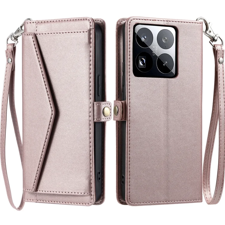 Wallet Multi-card Slot Leather Phone Case with Lanyard, For Xiaomi 15 Pro, For Xiaomi 15, For Xiaomi 14T Pro, For Xiaomi 14T