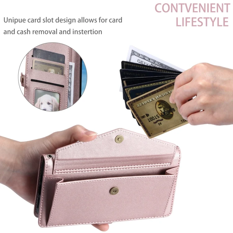 EDA007024504A_5.webp Wallet Multi-card Slot Leather Phone Case with Lanyard - Image 6