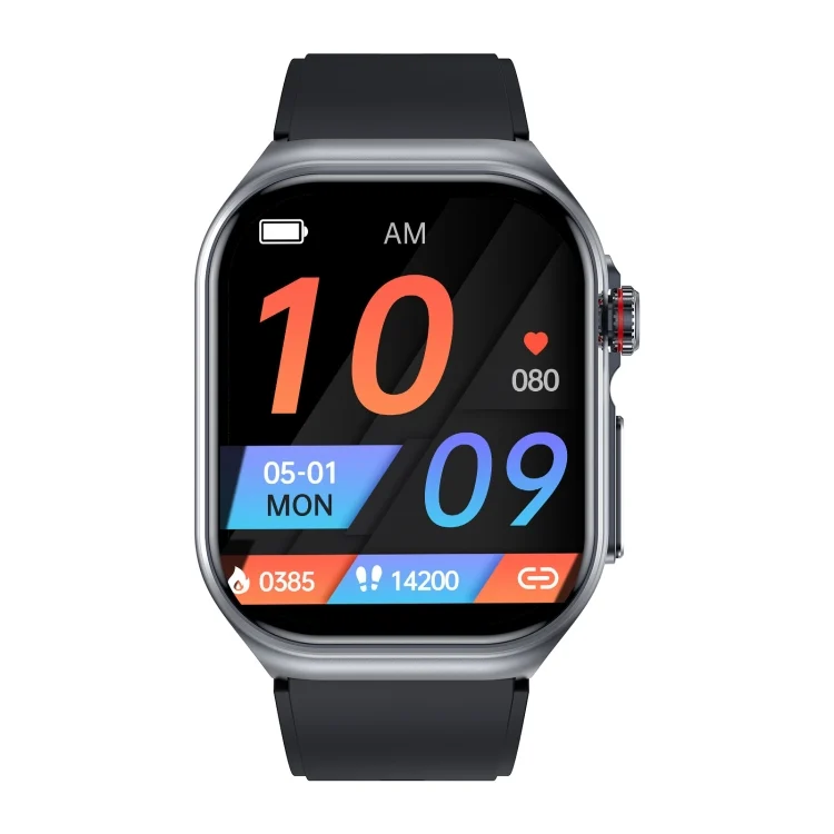 EDA007038701A_1.webp ET585 2.04 inch Silicone Strap IP68 Waterproof Smart Watch, Support ECG / Blood Composition Measurement - Image 21