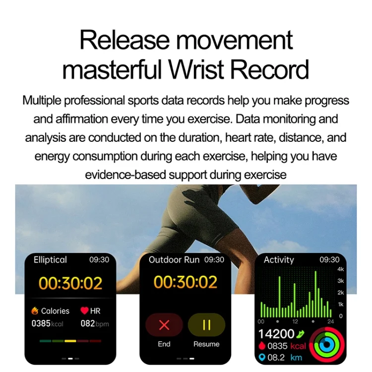 EDA0070387_B13.webp ET585 2.04 inch Silicone Strap IP68 Waterproof Smart Watch, Support ECG / Blood Composition Measurement - Image 14