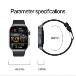 ET585 2.04 inch Nylon Strap IP68 Waterproof Smart Watch, Support ECG / Blood Composition Measurement - Image 2
