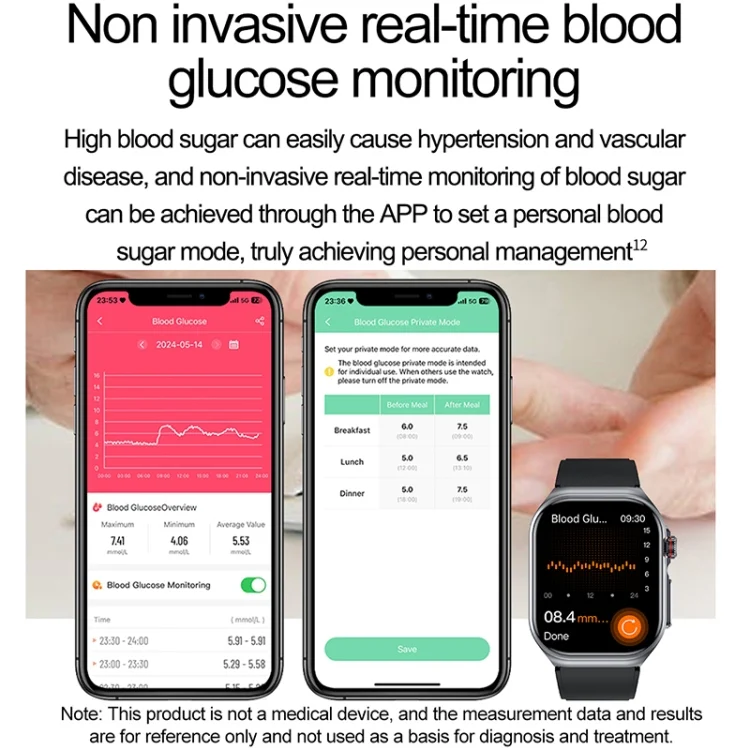 EDA0070388_B11.webp ET585 2.04 inch Nylon Strap IP68 Waterproof Smart Watch, Support ECG / Blood Composition Measurement - Image 12