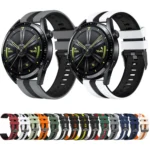 Vertical Two Color Silicone Watch Band - Image 2