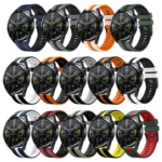 Vertical Two Color Silicone Watch Band - Image 3