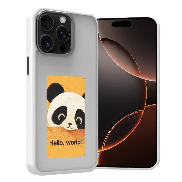 Four-Color E-ink Screen NFC DIY Phone Case, For iPhone 16 Pro, For iPhone 16 Plus, For iPhone 16, For iPhone 15 Pro Max, For iPhone 15 Pro, For iPhone 15, For iPhone 14 / 13, For iPhone 14 Pro