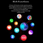 W7 1.43 inch IP68 Waterproof Smart Watch, Support Sedentary Reminder / Sleep Monitoring - Image 13