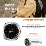 W7 1.43 inch IP68 Waterproof Smart Watch, Support Sedentary Reminder / Sleep Monitoring - Image 7